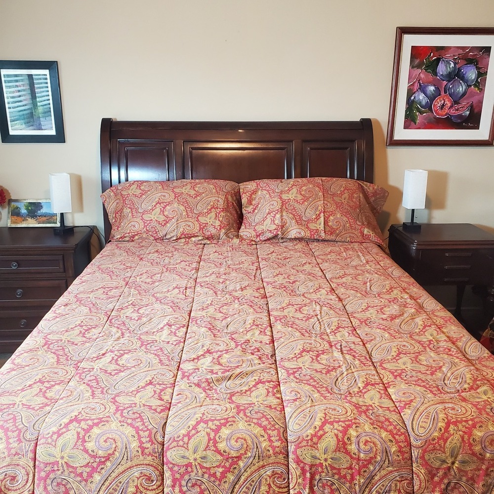 Lauren Ralph Lauren Edmonton Paisley King Duvet & 2 King Pillow Cases Reversible